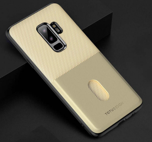 Луксозен гръб TOTU Design Jazz Series Card slot version за Samsung S9 G960 - златист