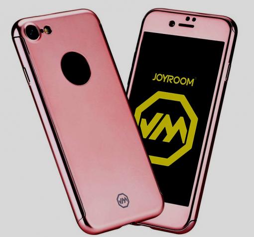 Твърд гръб Magic Skin 360° Joy Room 3in1 за Apple iPhone 7 Plus / iPhone 8 Plus - Gold Rose / JR-BR208