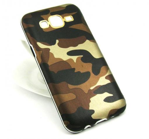 Луксозен твърд гръб за Samsung J5 2016 J510 - Camouflage / кафяв