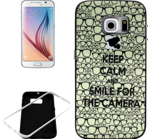 Силиконов калъф / гръб / TPU 2 в 1 за Samsung S6 Edge G925 - Keep Calm and Smile For The Camera
