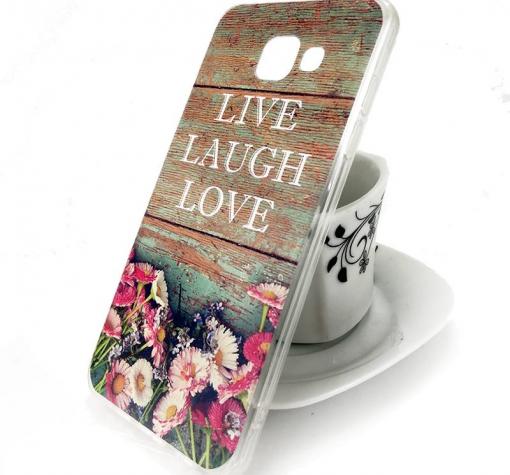 Силиконов калъф / гръб / TPU за Samsung A5 2016 A510 - цветен / Live / Laugh / Love