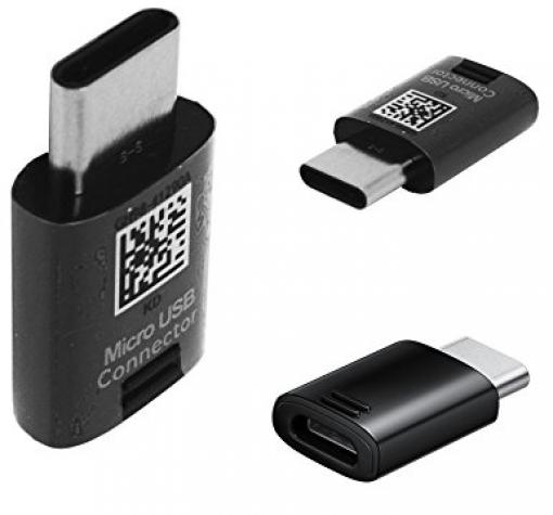 Оригинален преходник /адаптер/ за зареждане Samsung EE-GN930BB от Micro USB към Type-C - черен