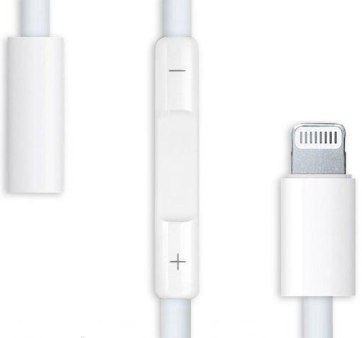 Аудио преходник 3.5mm към iOS (iPhone) MH020/ Apple 3.5 mm Lightning Headphone Jack Adapter MH020- бял