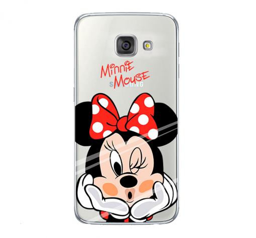 Силиконов гръб / калъф / TPU за Samsung A3 2016 A310 - Minnie Mouse / прозрачен