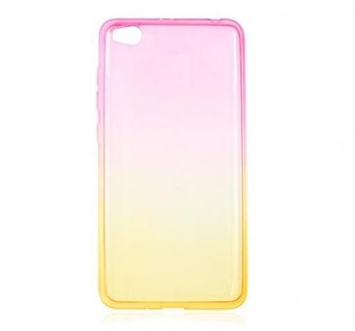 Силиконов калъф / гръб / TPU за Xiaomi RedMi 4A - розово и жълто / преливащ