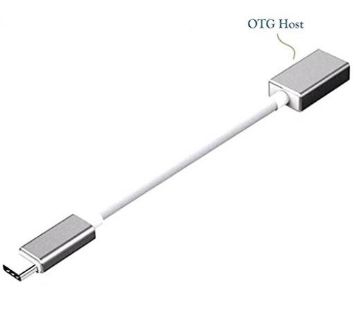 Оригинален USB OTG адаптер за Type C - сив