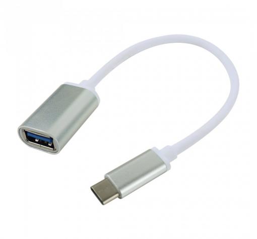 Оригинален USB OTG адаптер за Type C - сребрист