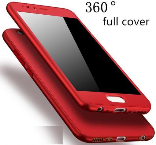 Луксозен силиконов калъф / гръб / TPU 360° за Samsung J5 2017 J530 - червен / лице и гръб