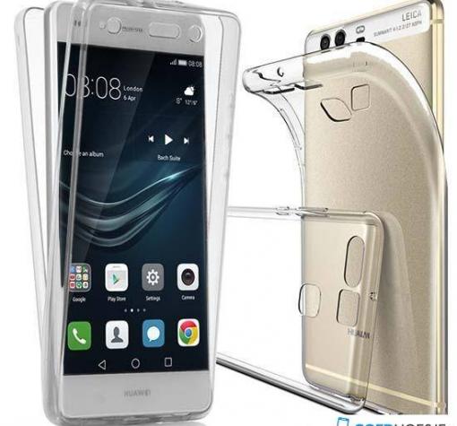 Силиконов калъф / гръб / TPU 360° за Huawei P10 Lite - прозрачен / 2 части / лице и гръб
