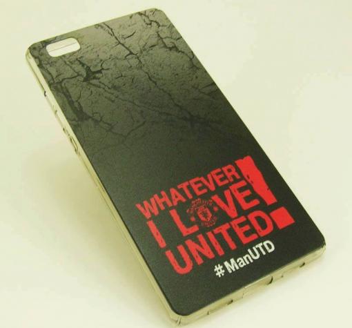 Ултра тънък силиконов калъф / гръб / Ultra thin TPUза Huawei Ascend P8 Lite / Huawei P8 Lite - тъмно сив / Whatever I Love United/