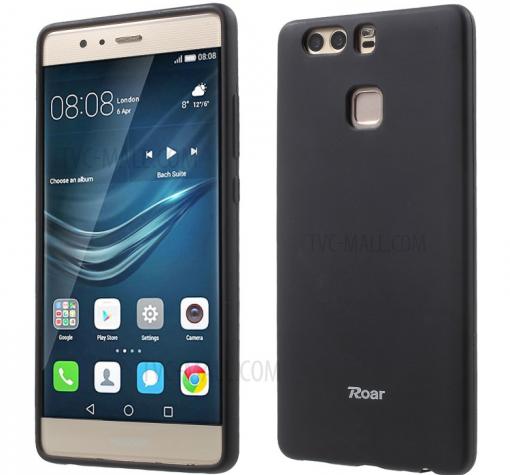 Луксозен силиконов калъф / гръб / TPU Roar All Day за Huawei P9 - черен / мат