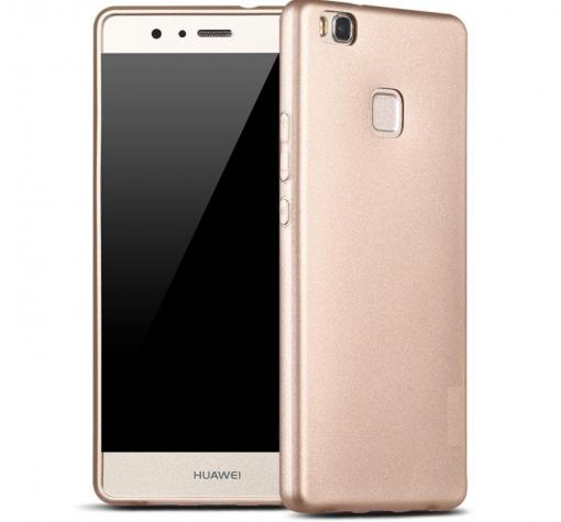 Ултра тънък силиконов калъф / гръб / TPU Ultra Thin за Huawei P9 Lite - златист / мат
