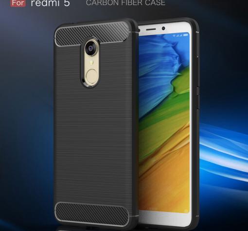 Силиконов калъф / гръб / TPU за Xiaomi RedMi 5 - черен / carbon
