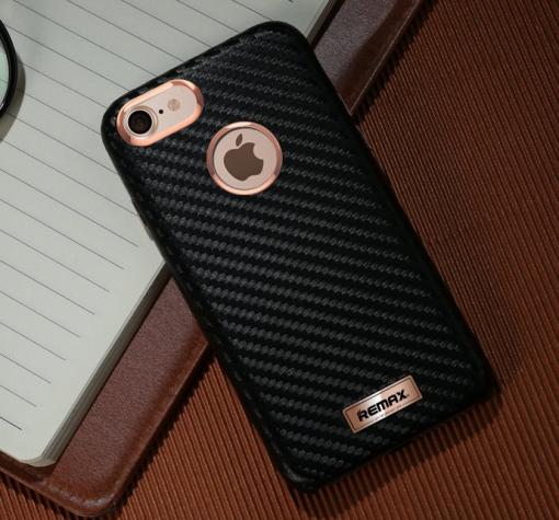 Оригинален гръб REMAX Carbon Series за Apple iPhone 7 - черен / Carbon