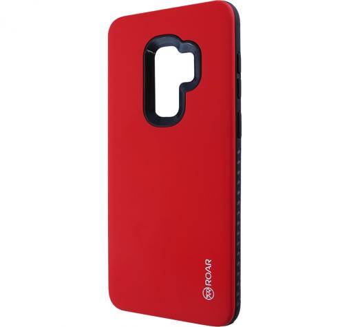 Луксозен силиконов калъф / гръб / TPU Roar Mil Grade Hybrid Case за Samsung S9 Plus G965 - червен
