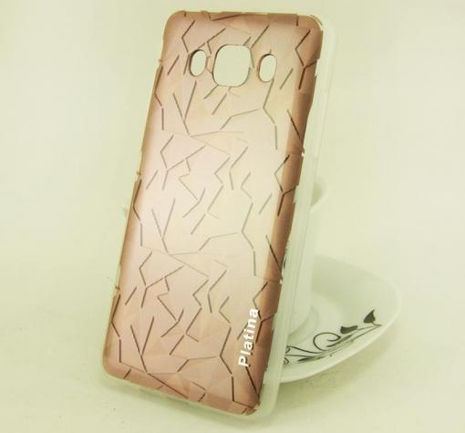 Луксозен силиконов калъф / гръб / TPU Platina за Samsung J5 2016 J510 - Rose Gold / призма