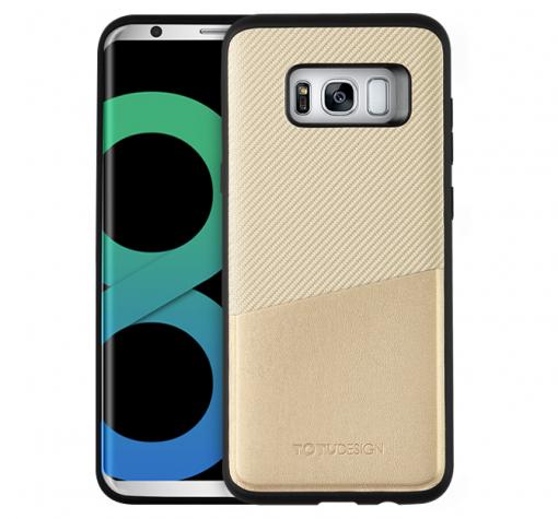 Луксозен гръб TOTU Design Jazz Series Card slot version за Samsung S8 Plus G955 - златист