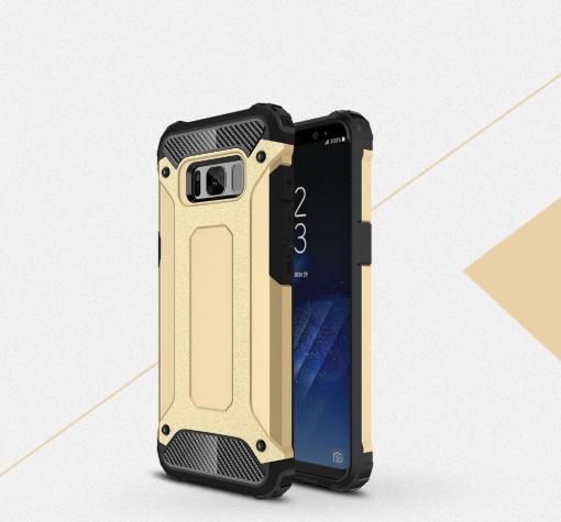Силиконов гръб TPU Spigen Hybrid с твърда част за Samsung S8 Plus G955 - златист