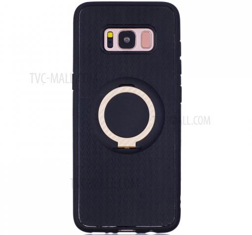 Силиконов калъф / гръб / TPU iFace Hamee Magnetic Finger Ring Car Holder за Samsung S8 Plus G955 - черено със златно