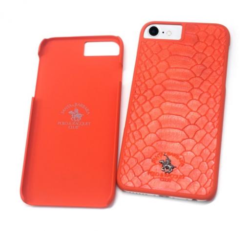 Луксозен твърд гръб със силиконова кант за Apple iPhone 7 / iPhone 8 - Santa Barbara Polo Club / Red Snake