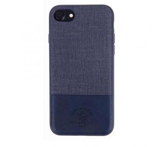 Луксозен твърд гръб със силиконова кант за Samsung S8 G950 - Santa Barbara Polo Club / син