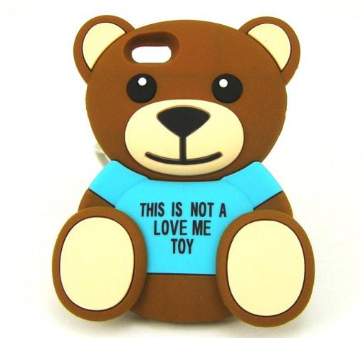 Силиконов калъф / гръб / TPU 3D за Samsung J3 / J3 2016 J320 - Teddy Bear / This Is Not A Love Me Toy / син