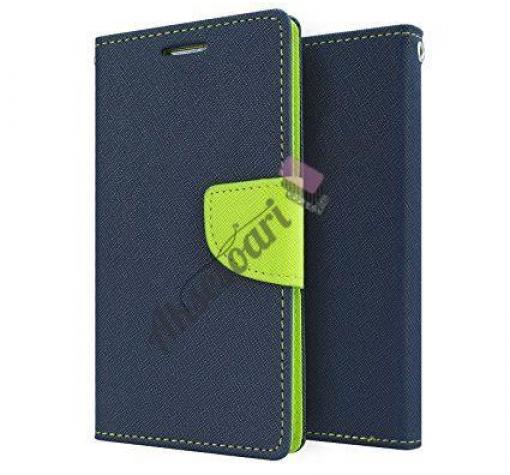 Луксозен кожен калъф Flip тефтер със стойка MERCURY Fancy Diary за LG X cam -тъмно син