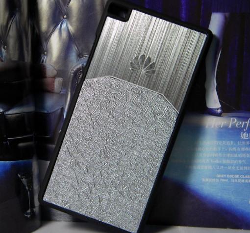 Луксозен твърд гръб Hybrid Case за Huawei Ascend P8 - сребрист