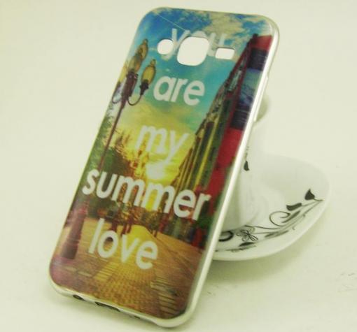 Луксозен ултра тънък силиконов калъф / гръб / TPU Ultra Thin за Samsung J5 J500 - You are my summer love