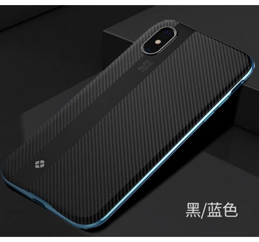 Луксозен гръб TOTU Design BLADE Series за Apple iPhone 7 / iPhone 8 - черен / син кант