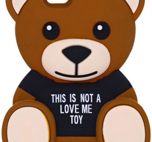 Силиконов калъф / гръб / TPU 3D за Apple iPhone 6 Plus / iPhone 6S Plus - Teddy Bear / This Is Not A Love Me Toy / черен