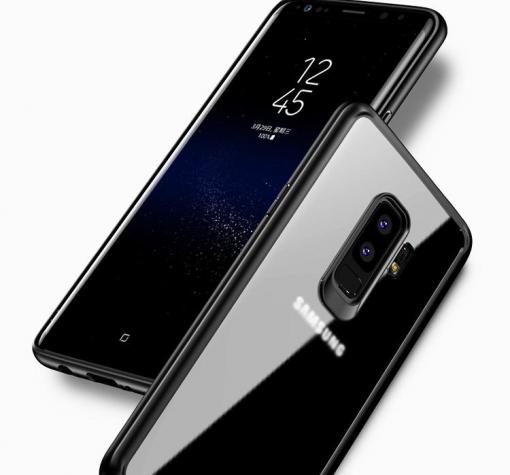 Луксозен гръб TOTU Design CRYSTAL COLOUR Series за Samsung S9 G960 - прозрачен / черен кант