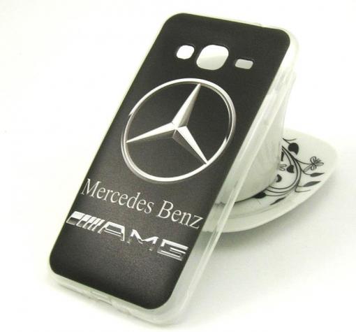 Ултра тънък силиконов калъф / гръб / TPU Ultra Thin за Samsung J3 / J3 2016 J320 - Mercedes Benz / черен / AMG