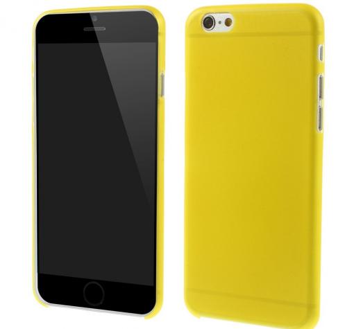 Ултра тънък предпазен твърд гръб TPU Ultra Thin за Apple iPhone 6 / iPhone 6S - жълт