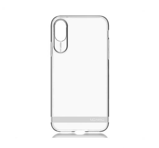 Луксозен силиконов гръб USAMS PRIMARY Series за Apple iPhone X - прозрачен