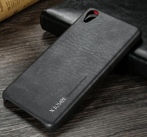 Оригинален кожен гръб X-level Vintage Series за Sony Xperia X Compact F5321 / X Mini - черен