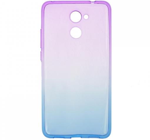 Силиконов калъф / гръб / TPU за Huawei Y7 - лилаво и синьо / преливащ