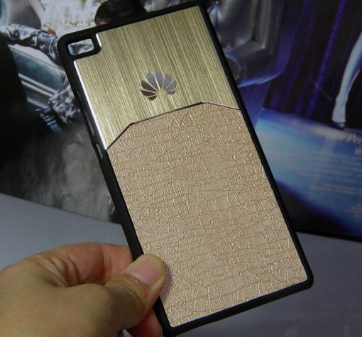 Луксозен твърд гръб Hybrid Case за Huawei Ascend P8 Lite / Huawei P8 Lite - златист