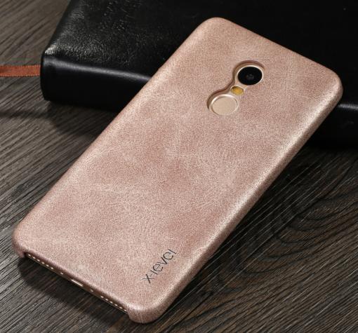 Оригинален кожен гръб X-level Vintage Series за Xiaomi RedMi Note 4 / RedMi Note 4X - златист
