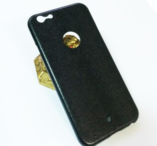Твърд гръб / капак / за Apple iPhone 6 / iPhone 6S - черен / змийска кожа