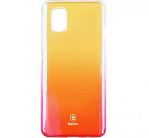 Луксозен гръб Baseus Glaze Case за Huawei P40 Pro - преливащ / прозрачно и розово