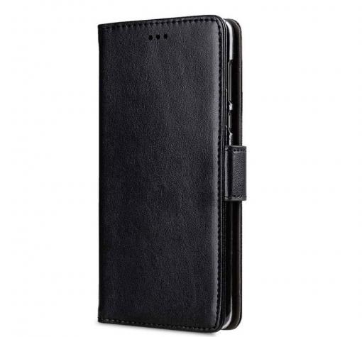 Луксозен кожен калъф Flip Ultra Slim тефтер Flexi със стойка за Samsung J6 Plus 2018 - черен