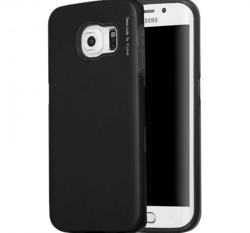Луксозен силиконов калъф / гръб / TPU SUNSHINE за Samsung S6 Edge G925 - черен