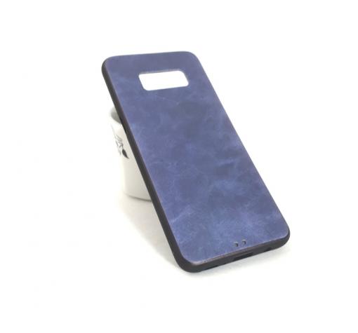 Луксозен силиконов калъф / гръб / TPU My Colors за Samsung S8 G950 - син / имитиращ кожа