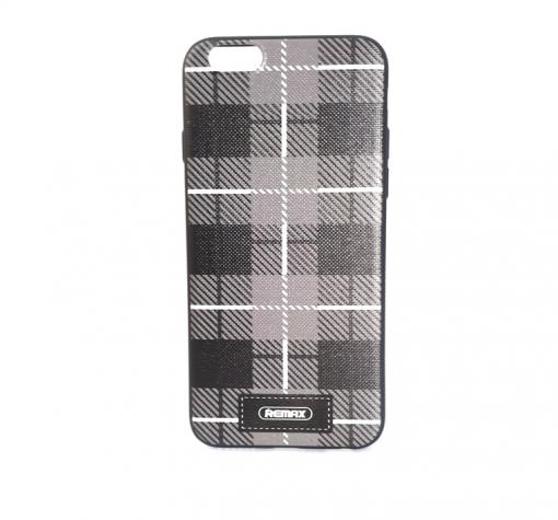 Оригинален гръб REMAX Relief Series за Apple iPhone 6 / iPhone 6S - сиво и черно / каре