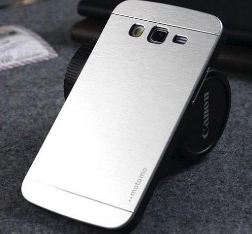 Луксозен твърд гръб MOTOMO за Samsung J7 2016 J710 - сребрист