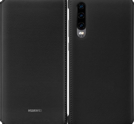 Оригинален калъф Wallet Cover 51992854 за Huawei P30 - черен
