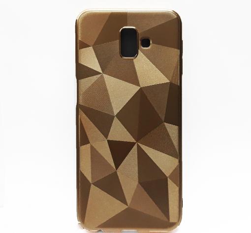 Силиконов калъф / гръб / PRISM GEOMETRIC TPU за Samsung J4 Plus 2018 - златист / призма