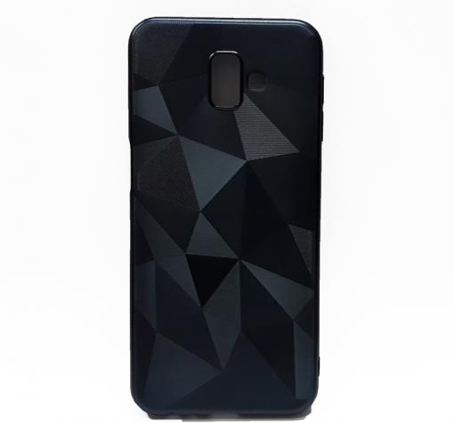Силиконов калъф / гръб / PRISM GEOMETRIC TPU за Samsung J6 Plus 2018 - тъмно син / призма