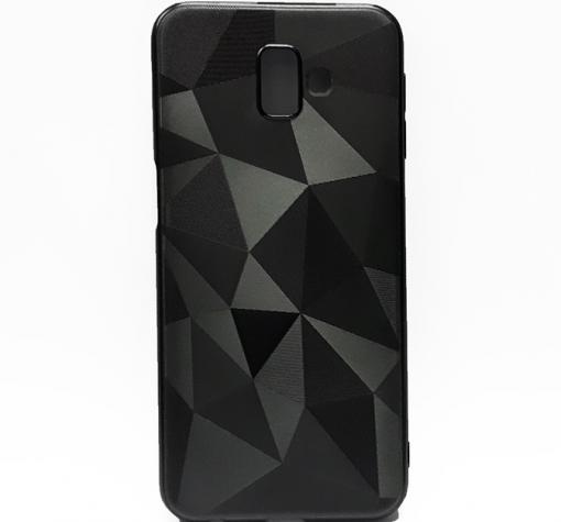 Силиконов калъф / гръб / PRISM GEOMETRIC TPU за Samsung J6 Plus 2018 - черен / призма